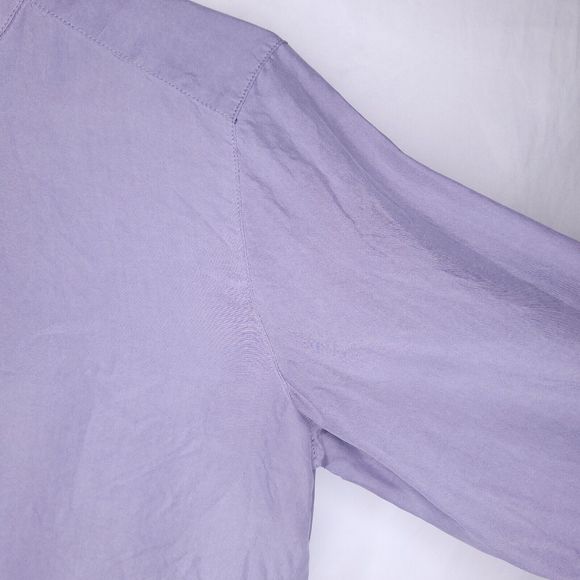 J Jill Shirt Womens Small Purple Silk Button Down Casual - Picture 4 of 11